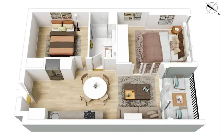 Floorplan of Homely apartment listing, 2601/220 Spencer Street, Melbourne VIC 3000