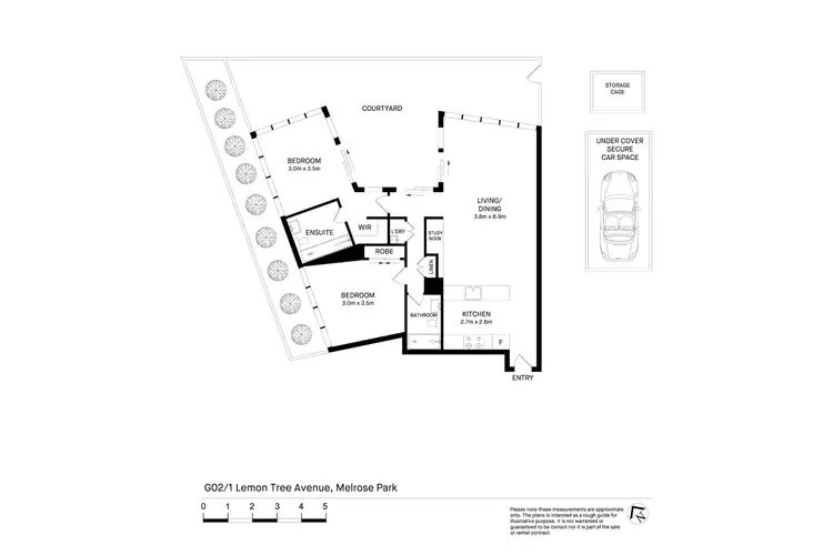 Floorplan of Homely apartment listing, G02/1A Lemon Tree Avenue, Melrose Park NSW 2114