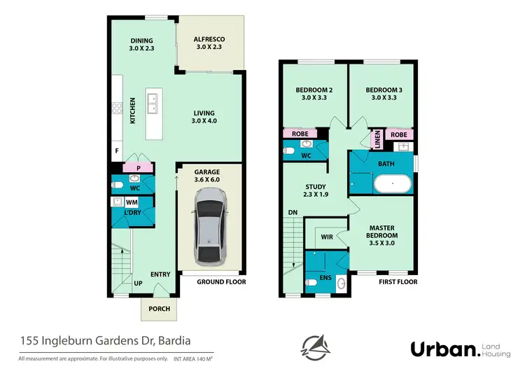 Floorplan of Homely semi-detached listing, 155 Ingleburn Gardens Drive, Bardia NSW 2565