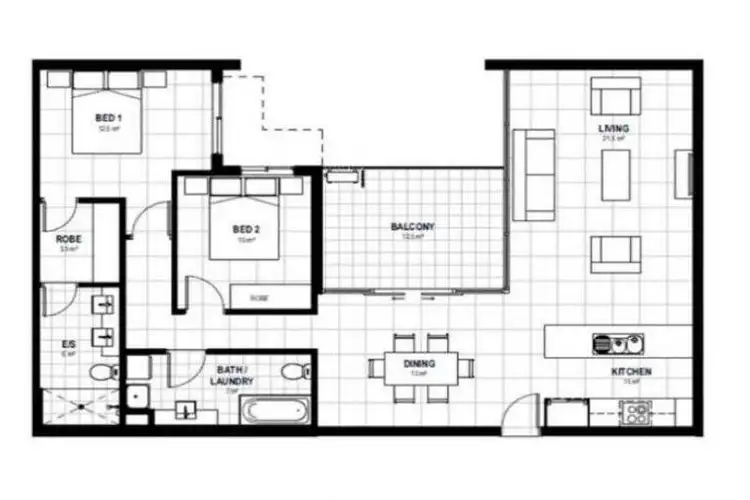 Floorplan of Homely apartment listing, 602/6 Finniss Street, Darwin City NT 800