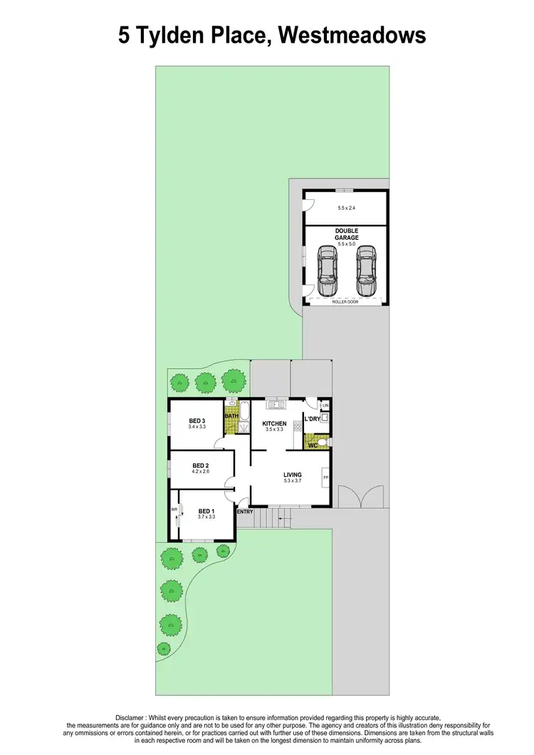 Floorplan of Homely house listing, 5 Tylden Place, Westmeadows VIC 3049