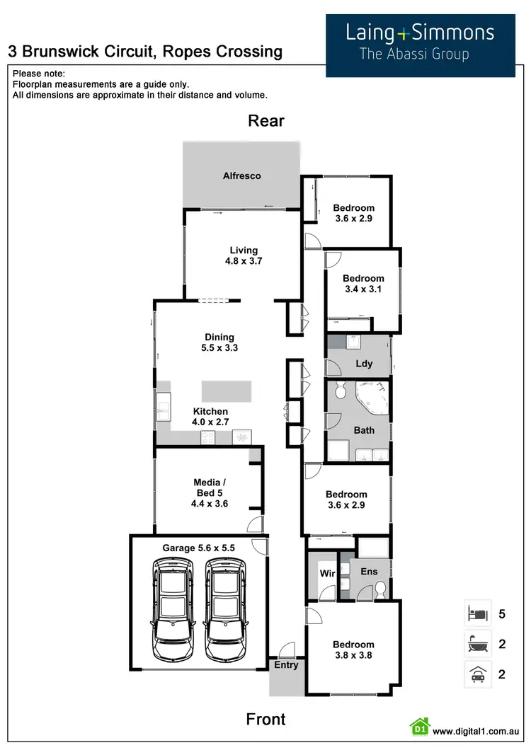 Floorplan of Homely house listing, 3 Brunswick Circuit, Ropes Crossing NSW 2760