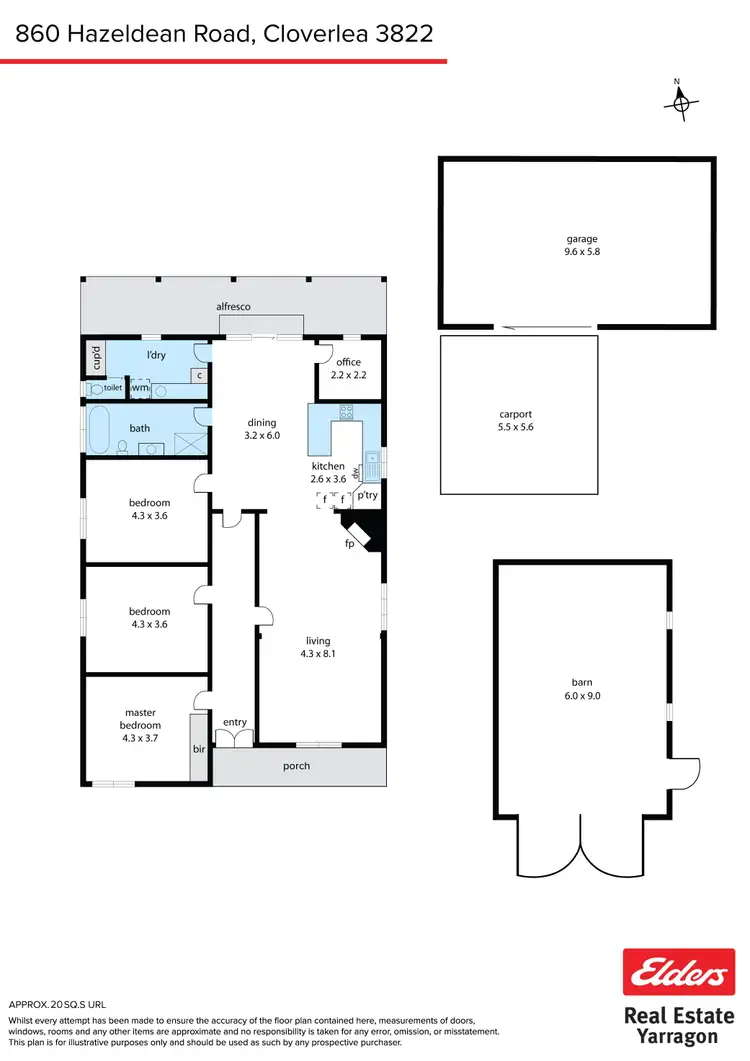 Floorplan of Homely rural property listing, 860 Hazeldean Road, Cloverlea VIC 3822