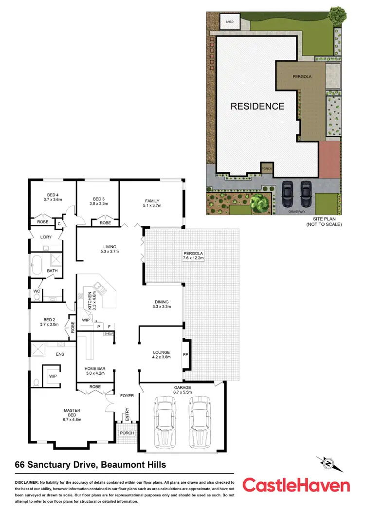 Floorplan of Homely house listing, 66 Sanctuary Drive, Beaumont Hills NSW 2155