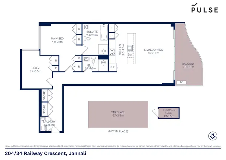 Floorplan of Homely apartment listing, 204/34 Railway Crescent, Jannali NSW 2226