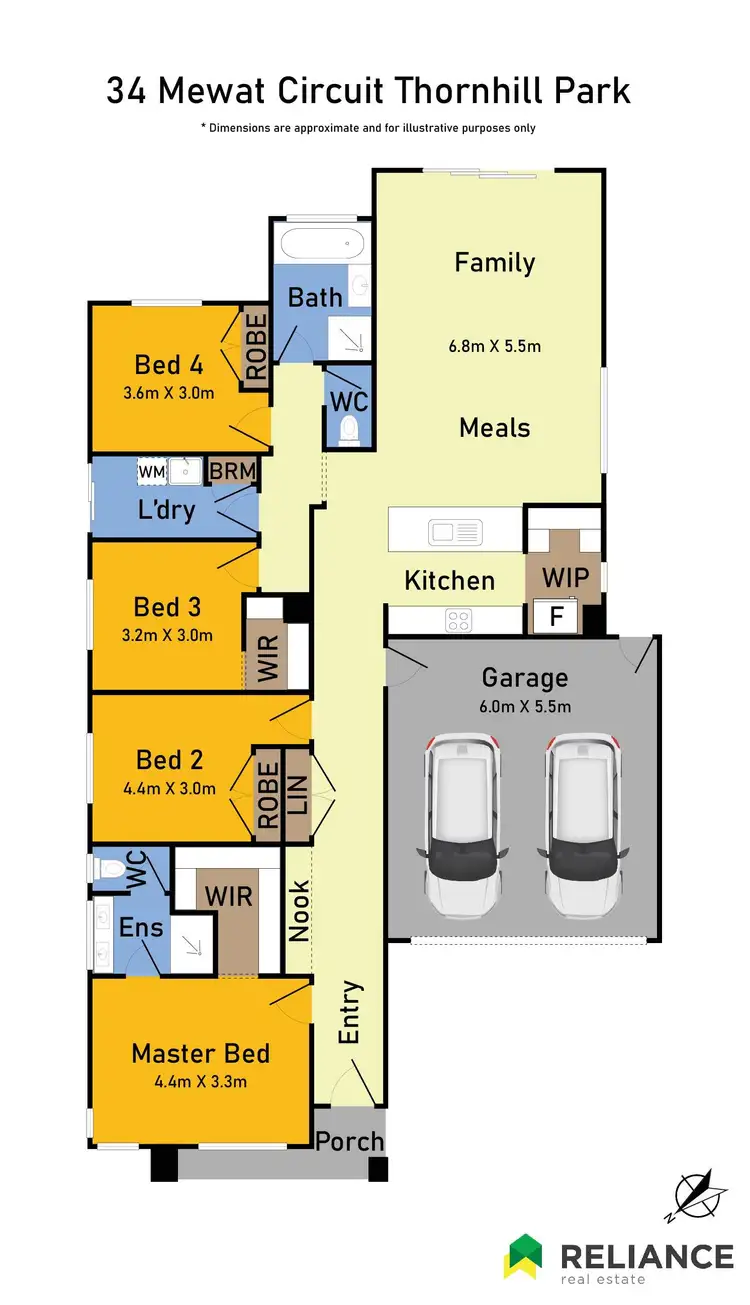 Floorplan of Homely house listing, 34 Mewat Circuit, Thornhill Park VIC 3335