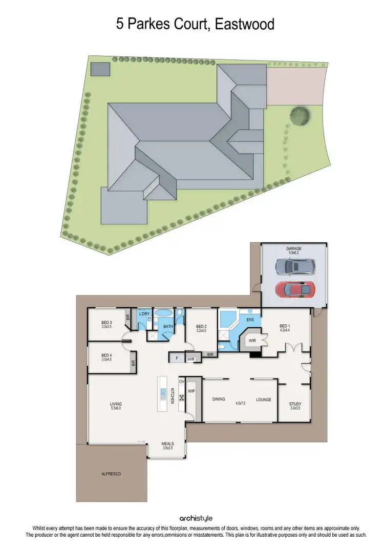Floorplan of Homely house listing, 5 Parkes Court, Eastwood VIC 3875