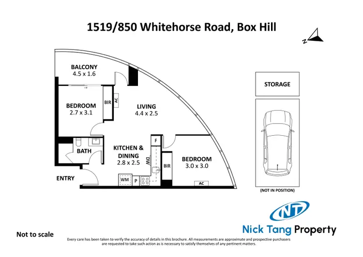 Floorplan of Homely apartment listing, 1519/850 Whitehorse Road, Box Hill VIC 3128