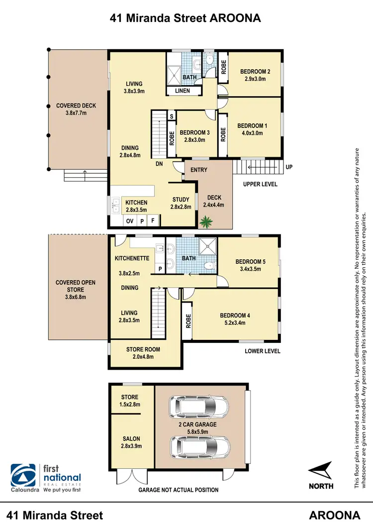 Floorplan of Homely house listing, 41 Miranda Street, Aroona QLD 4551