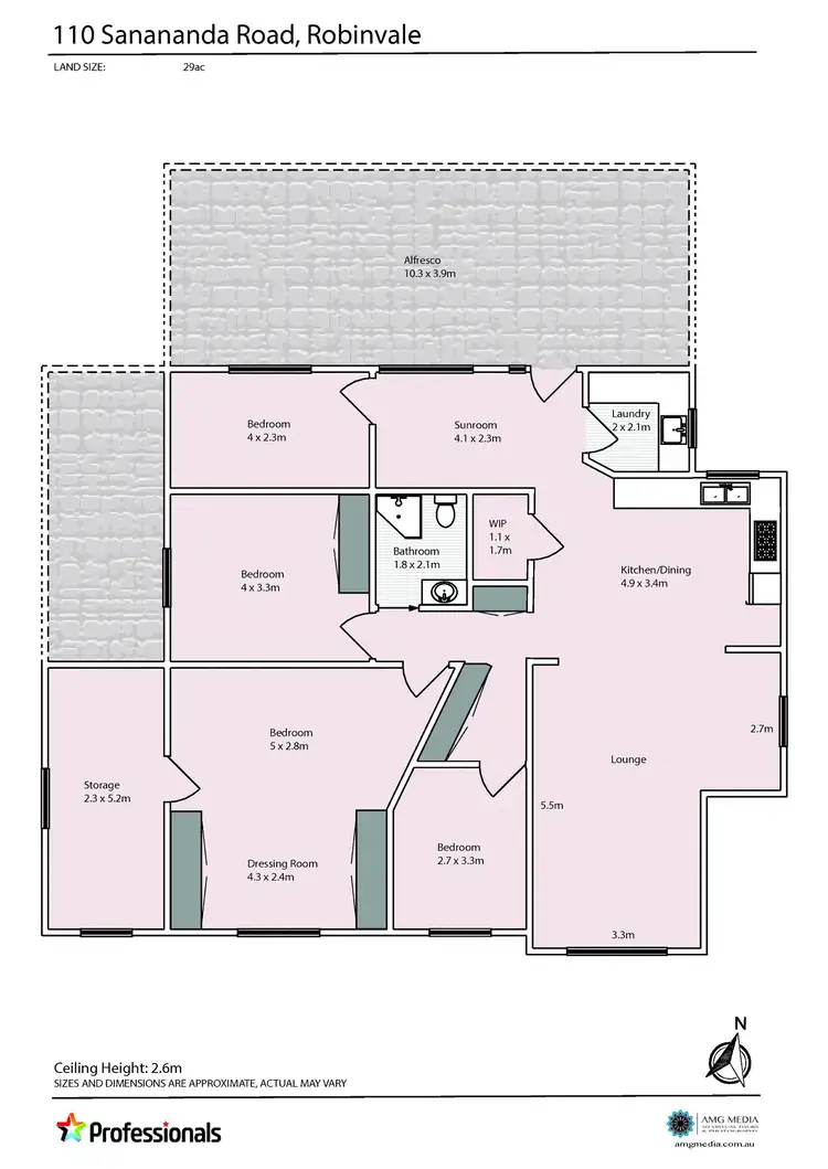 Floorplan of Homely rural property listing, 110 Sanananda Road, Robinvale VIC 3549