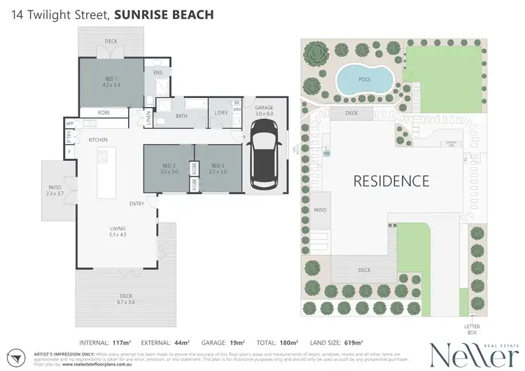 Floorplan of Homely house listing, 14 Twilight Street, Sunrise Beach QLD 4567
