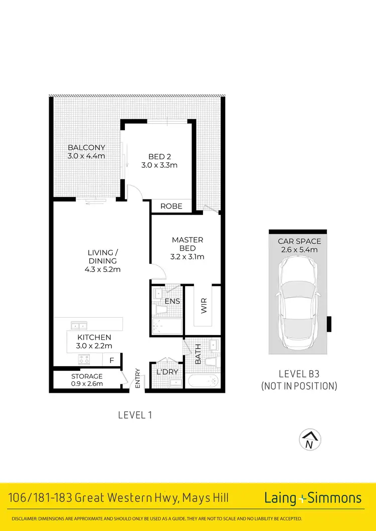 Floorplan of Homely unit listing, 106/181-183 Great Western Highway, Mays Hill NSW 2145
