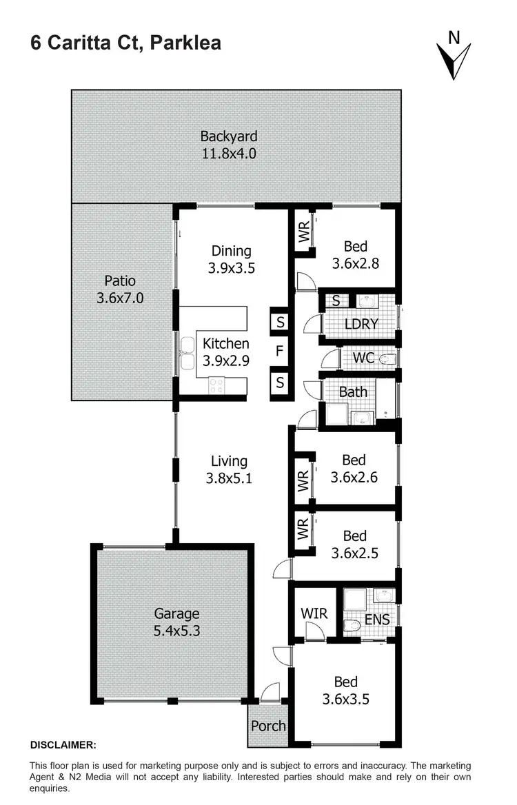 Floorplan of Homely house listing, 6 Caritta Court, Parklea NSW 2768