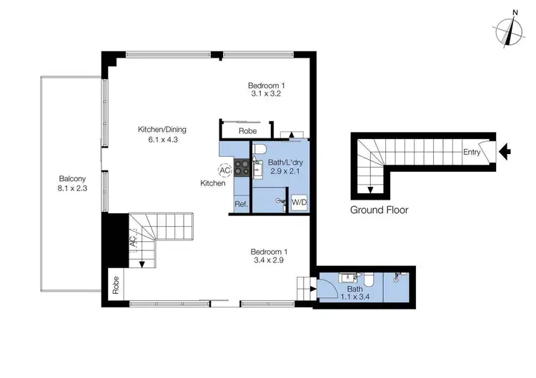 Floorplan of Homely apartment listing, 2001/480 Collins Street, Melbourne VIC 3000