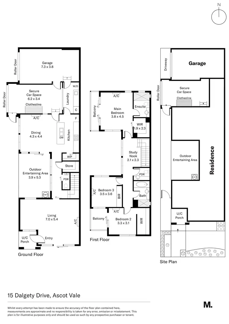 Floorplan of Homely house listing, 15 Dalgety Drive, Ascot Vale VIC 3032