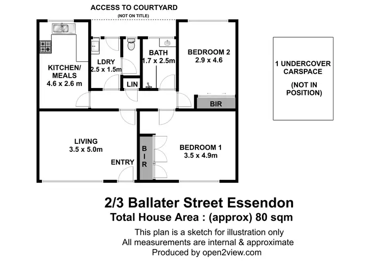 Floorplan of Homely unit listing, 2/3 Ballater Street, Essendon VIC 3040