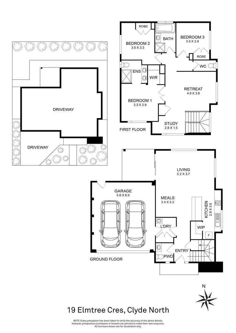 Floorplan of Homely house listing, 19 Elmtree Crescent, Clyde North VIC 3978