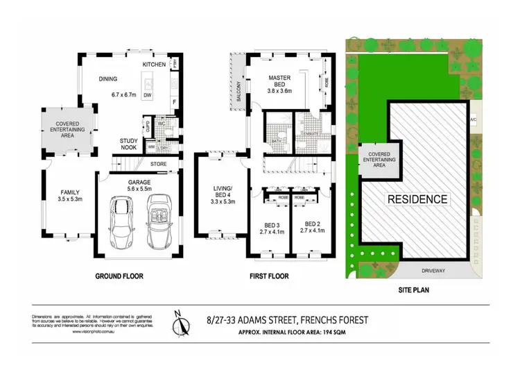Floorplan of Homely townhouse listing, 8/27-33 Adams Street, Frenchs Forest NSW 2086