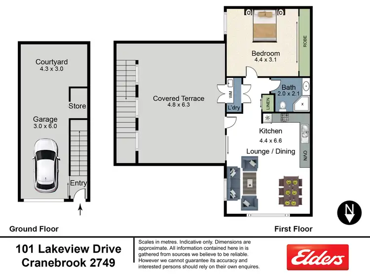 Floorplan of Homely terrace listing, 101 Lakeview Drive, Cranebrook NSW 2749