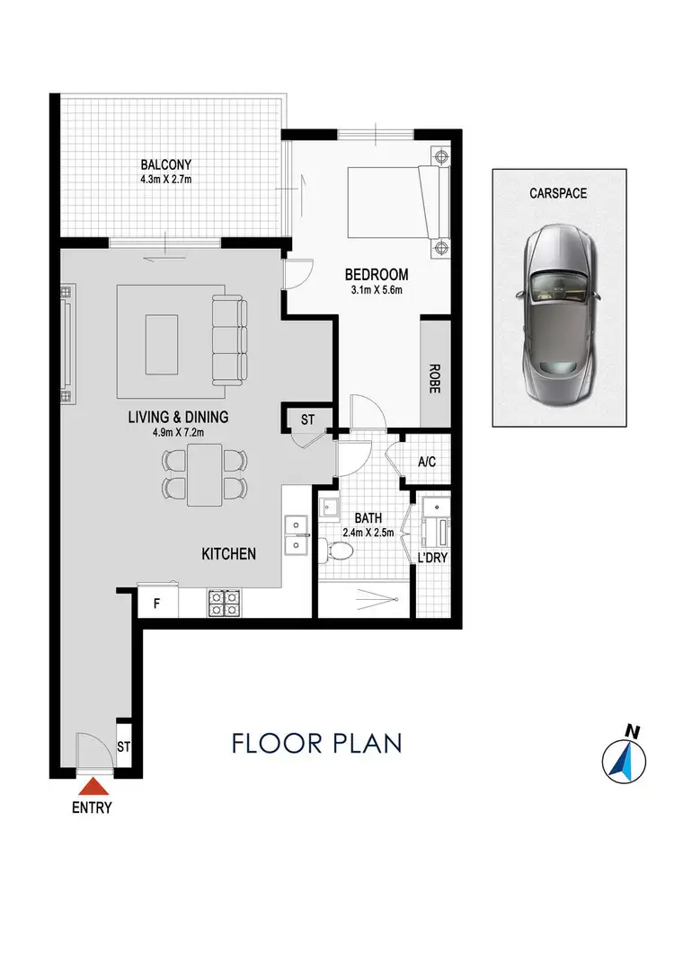 Floorplan of Homely apartment listing, 5304/42-44 Pemberton Street, Botany NSW 2019