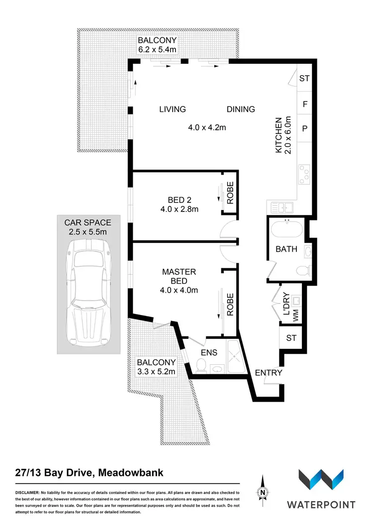 Floorplan of Homely apartment listing, 27/13 Bay Drive, Meadowbank NSW 2114