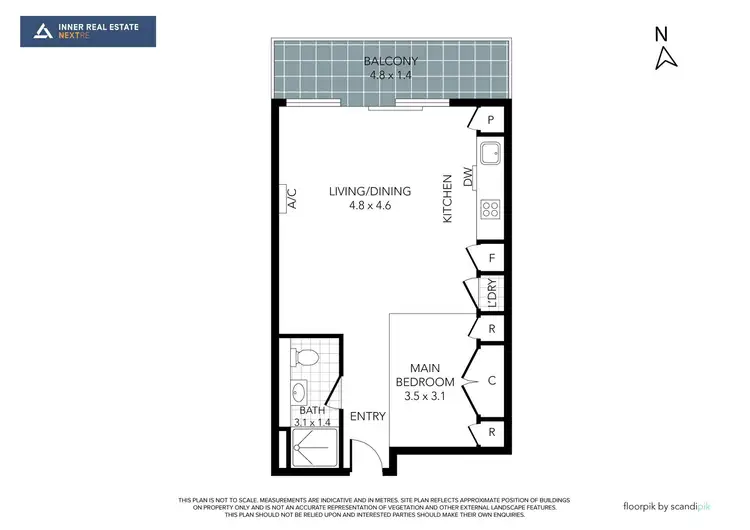 Floorplan of Homely apartment listing, 423/32 Bray Street, South Yarra VIC 3141
