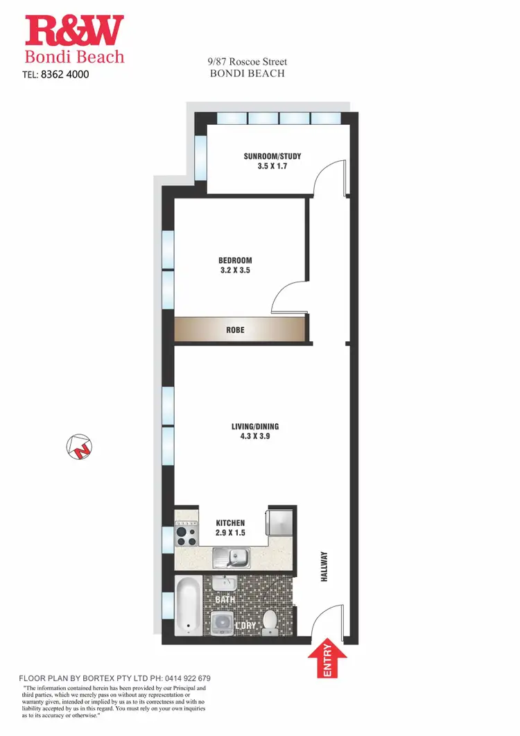 Floorplan of Homely apartment listing, 9/87 Roscoe Street, Bondi Beach NSW 2026