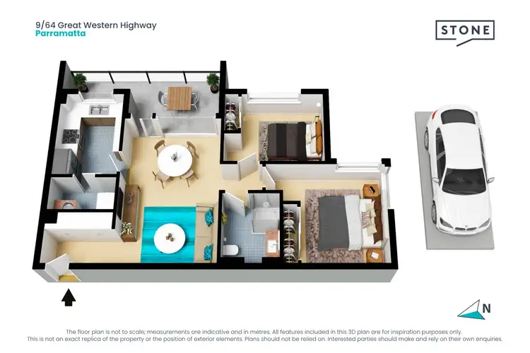 Floorplan of Homely apartment listing, 9/64 Great Western Highway, Parramatta NSW 2150