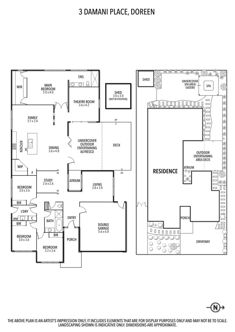 Floorplan of Homely house listing, 3 Damani Place, Doreen VIC 3754