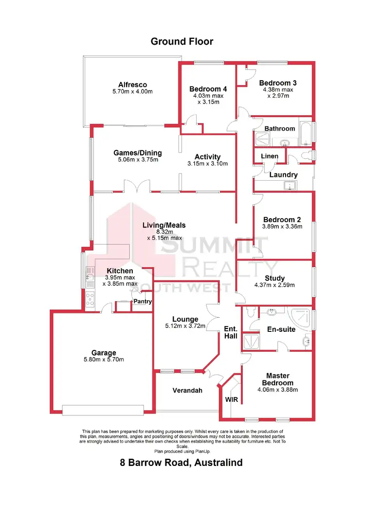 Floorplan of Homely house listing, 8 Barrow Road, Australind WA 6233