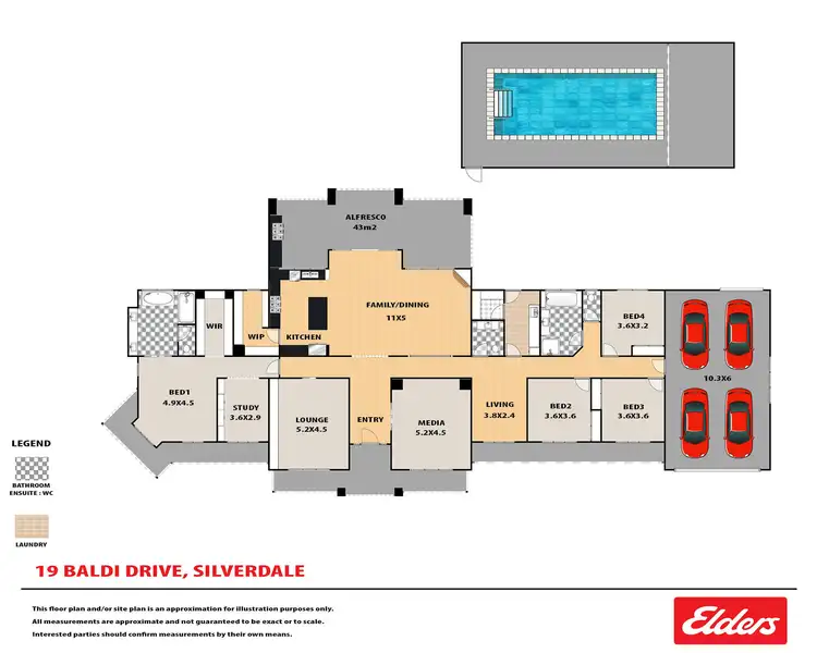 Floorplan of Homely house listing, 19 Baldi Drive, Silverdale NSW 2752