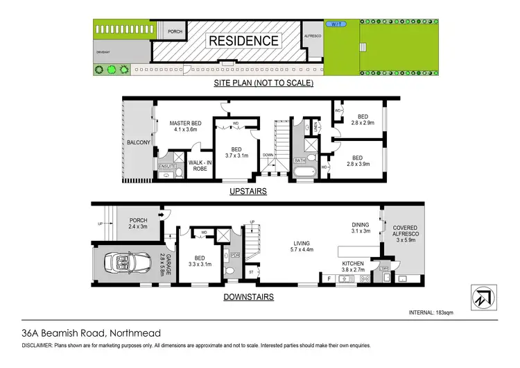 Floorplan of Homely semi-detached listing, 36A Beamish Road, Northmead NSW 2152