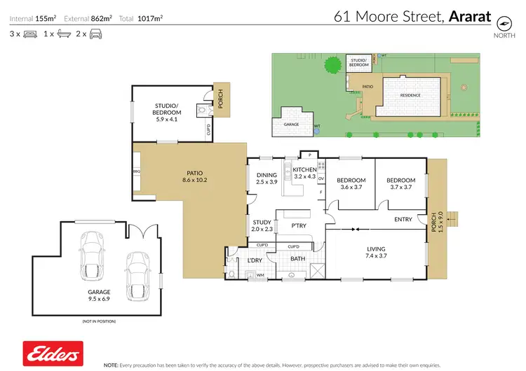 Floorplan of Homely house listing, 61 Moore Street, Ararat VIC 3377