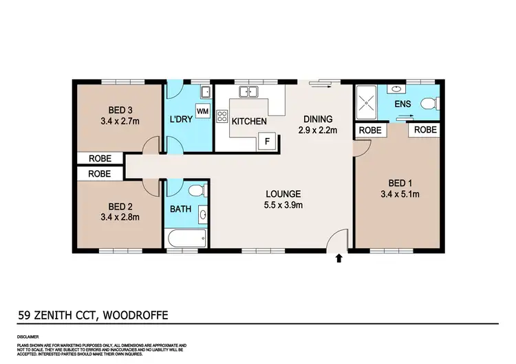 Floorplan of Homely house listing, 59 Zenith Circuit, Woodroffe NT 830