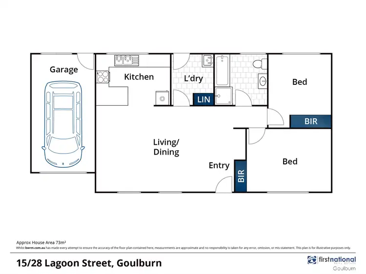 Floorplan of Homely unit listing, 15/28 Lagoon Street, Goulburn NSW 2580