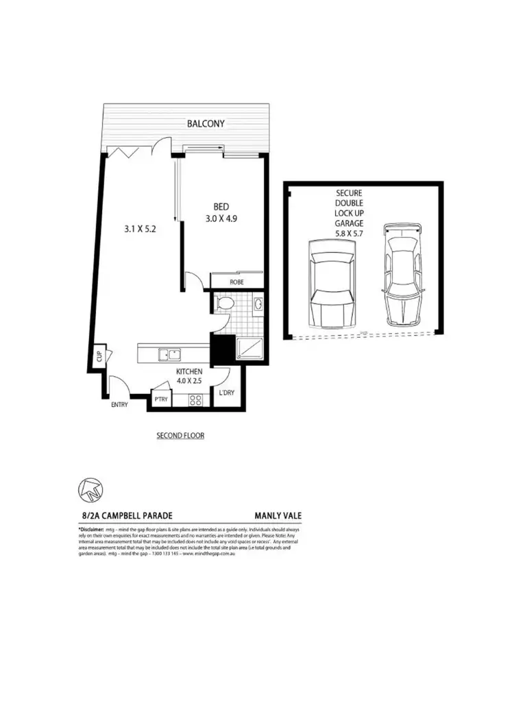 Floorplan of Homely apartment listing, 8/2A Campbell Parade, Manly Vale NSW 2093
