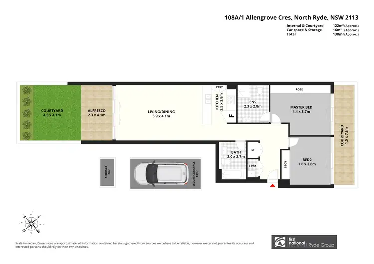 Floorplan of Homely apartment listing, 108A/1-9 Allengrove Crescent, North Ryde NSW 2113