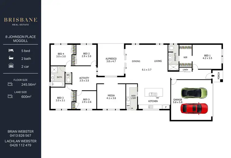 Floorplan of Homely house listing, 8 Johnson Place, Moggill QLD 4070