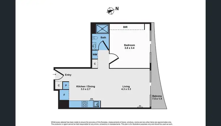 Floorplan of Homely apartment listing, 1708/50 Albert Road, South Melbourne VIC 3205