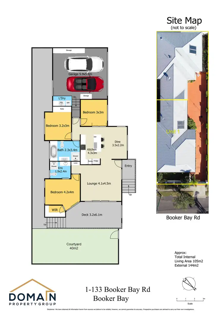 Floorplan of Homely villa listing, 1/133 Booker Bay Road, Booker Bay NSW 2257