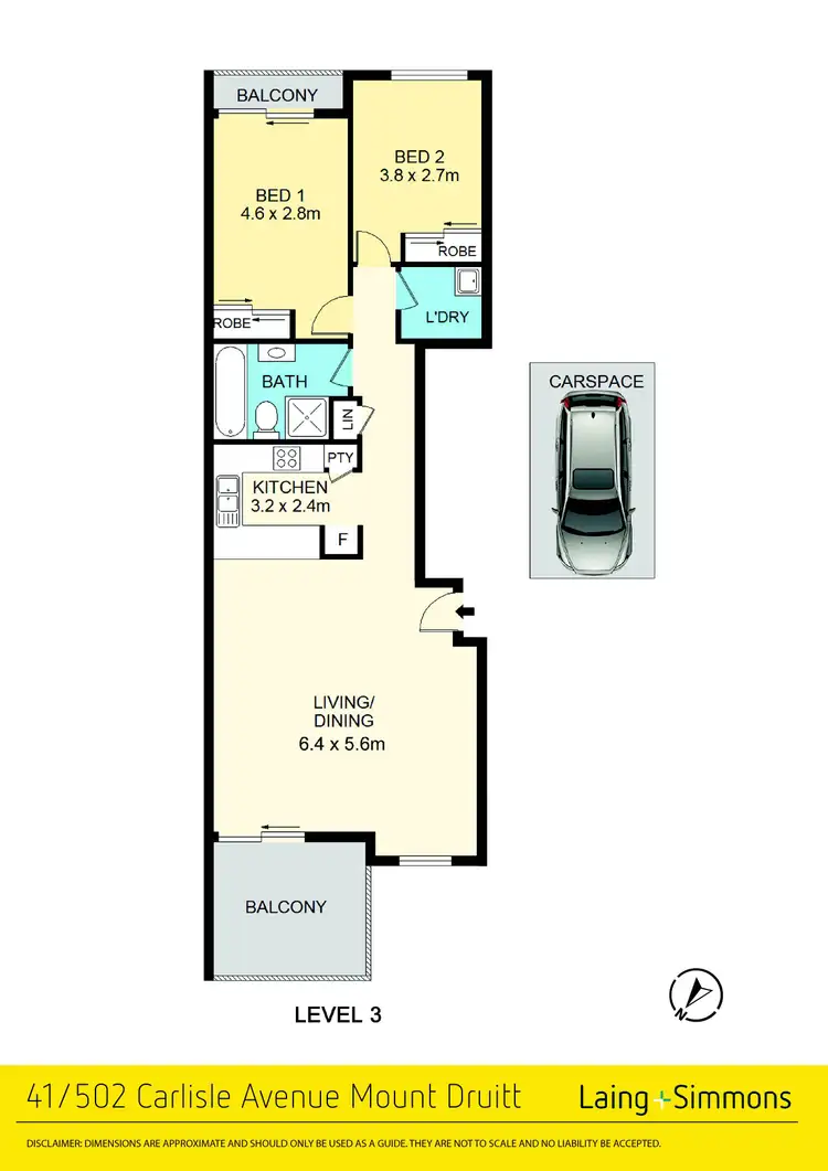 Floorplan of Homely unit listing, 41/502 Carlisle Avenue, Mount Druitt NSW 2770