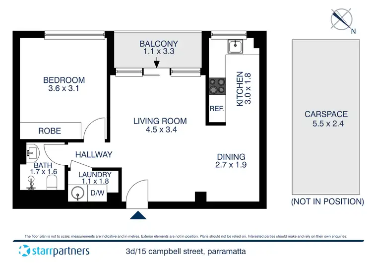 Floorplan of Homely apartment listing, 3D/15 Campbell Street, Parramatta NSW 2150
