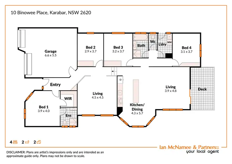 Floorplan of Homely house listing, 10 Binowee Place, Karabar NSW 2620