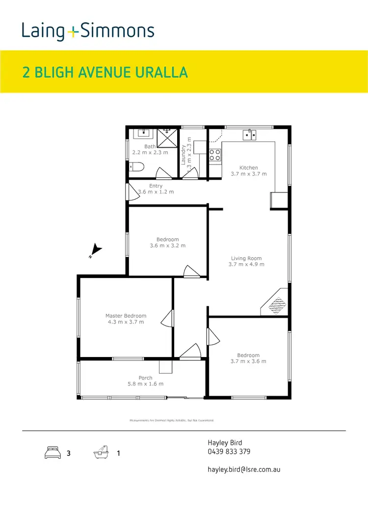 Floorplan of Homely house listing, 2 Bligh Avenue, Uralla NSW 2358