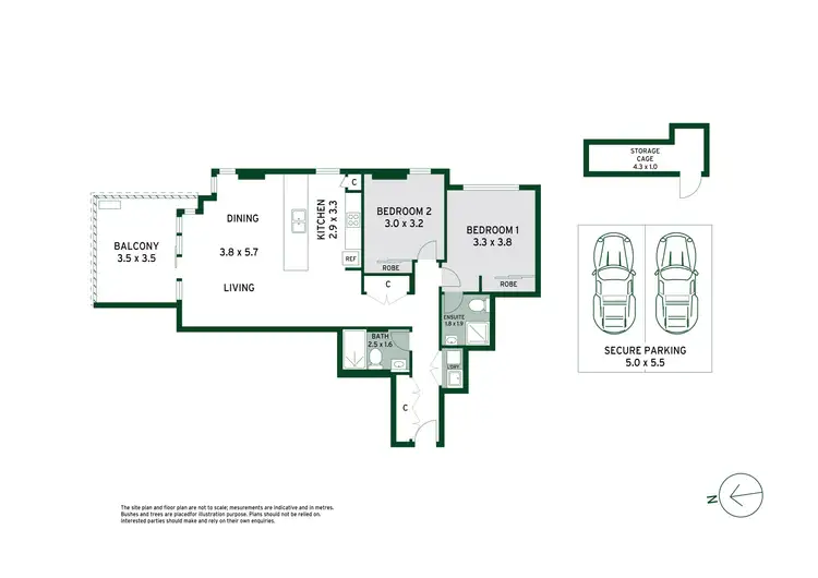 Floorplan of Homely apartment listing, 306/12 Shinfield Avenue, St Ives NSW 2075