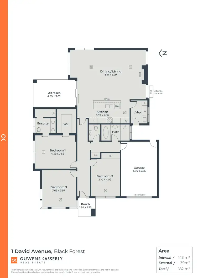 Floorplan of Homely house listing, 1 David Avenue, Black Forest SA 5035
