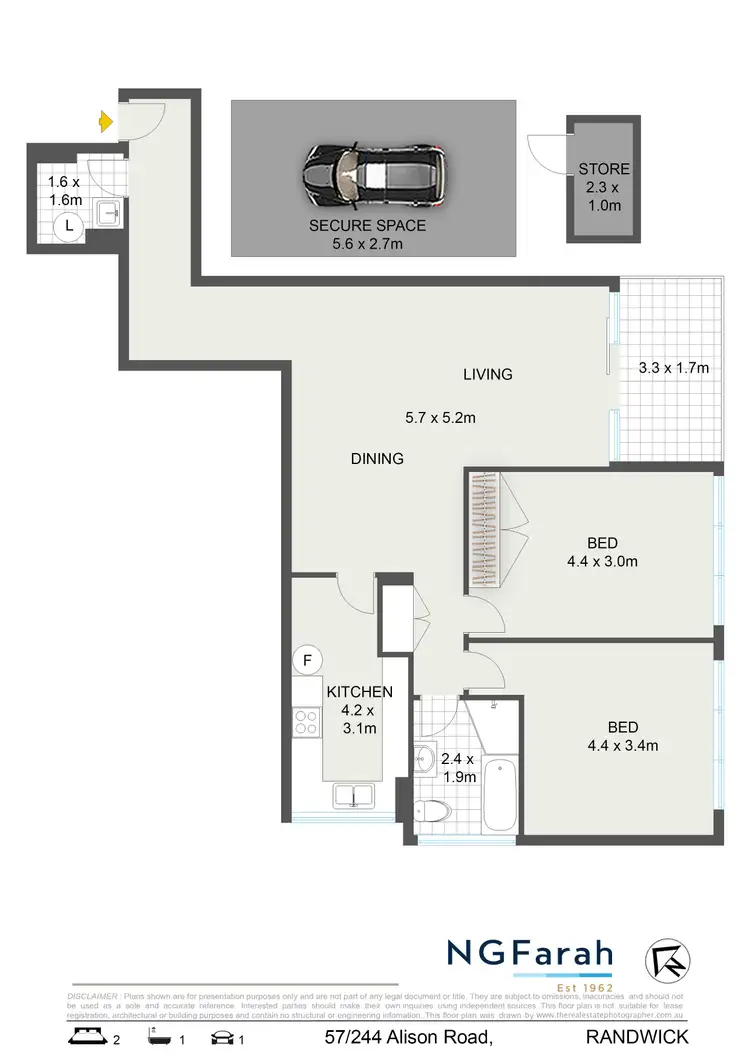 Floorplan of Homely apartment listing, 57/244 Alison Road, Randwick NSW 2031