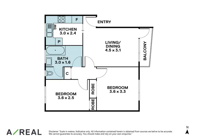 Floorplan of Homely unit listing, 2/2 Raleigh Street, Footscray VIC 3011