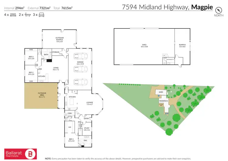 Floorplan of Homely house listing, 7594 Midland Highway, Magpie VIC 3352