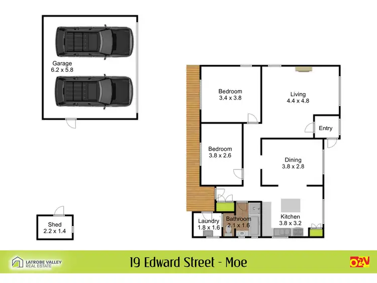 Floorplan of Homely house listing, 19 Edward Street, Moe VIC 3825